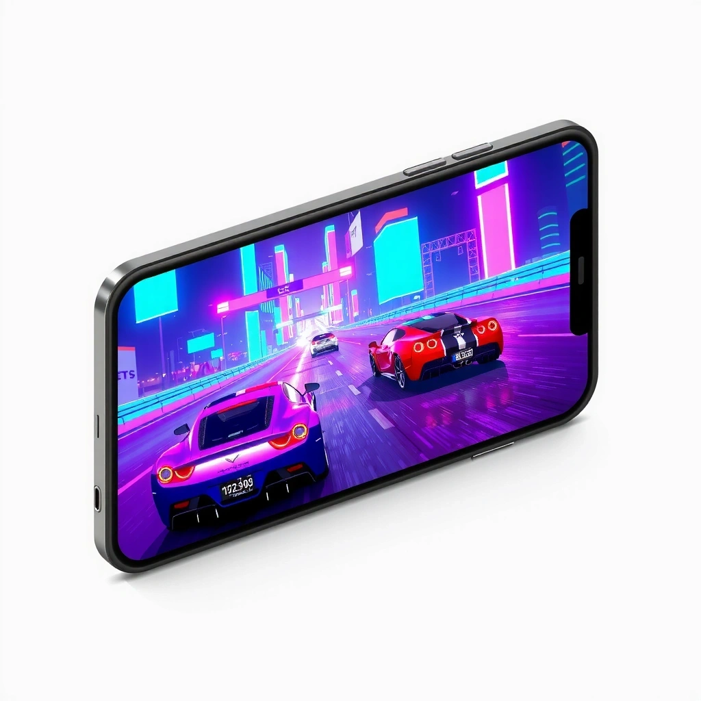Neon City mobile racing game screenshot